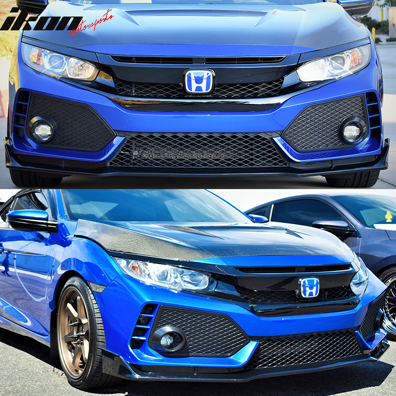 2016-2021 Honda Civic Type R Gloss Black Front Bumper Cover & Lip