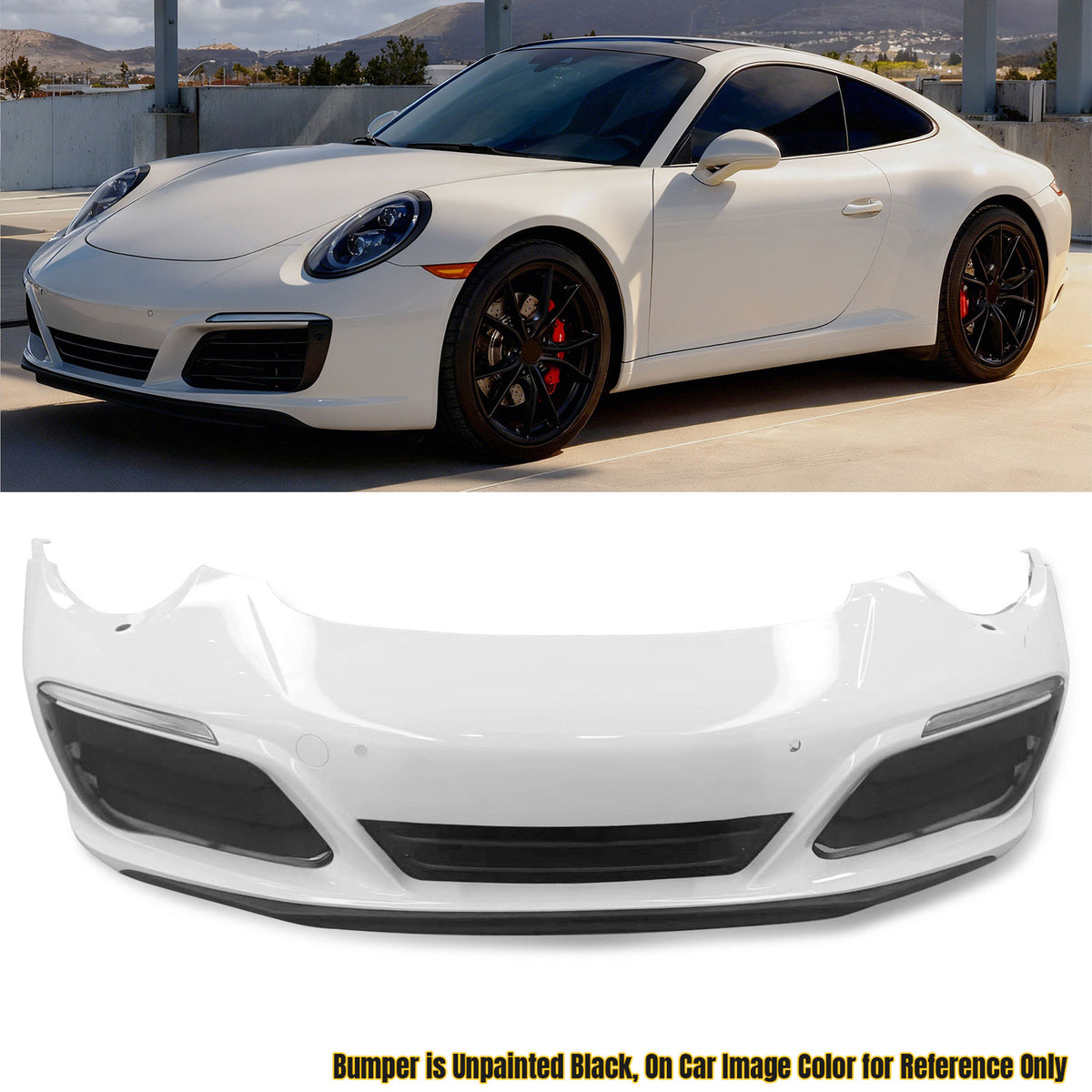 12-19 Porsche 911 991.1 to 991.2 OE Style Front Bumper Conversion +DRL