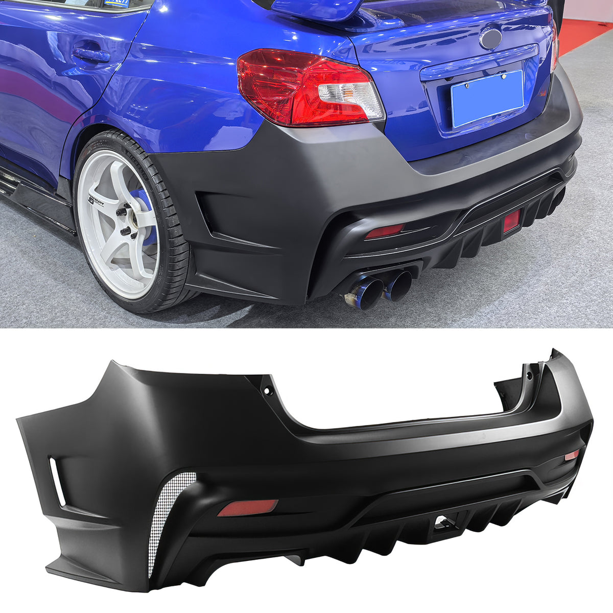 2015-2021 Subaru WRX STI Rear Bumper Cover Varis Style Conversion
