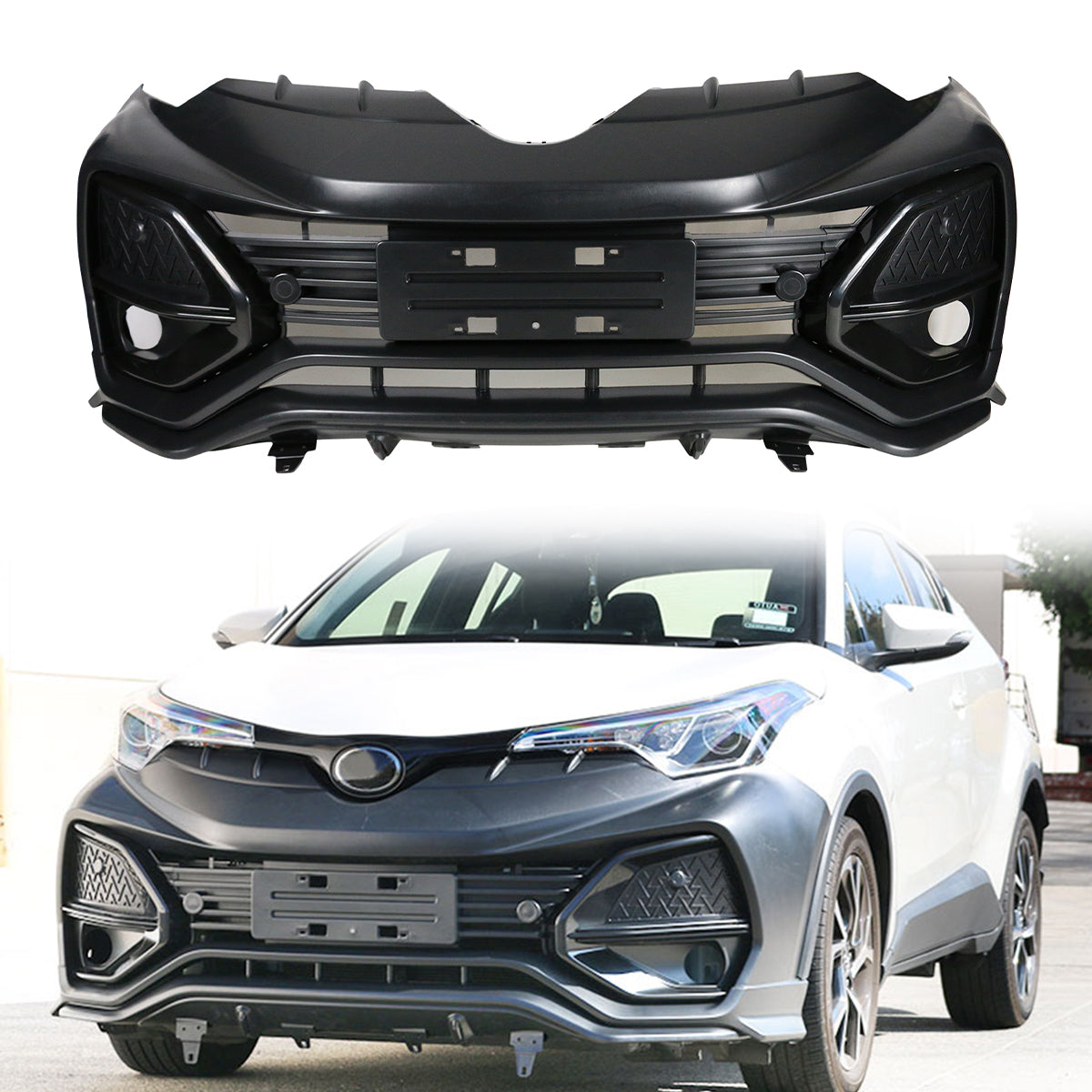 2018-2019 Toyota C-HR H Style Unpainted Front Bumper Cover PP