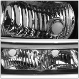 2003-2007 Chevrolet Avalanche Silverado Bumper Lights Black Clear