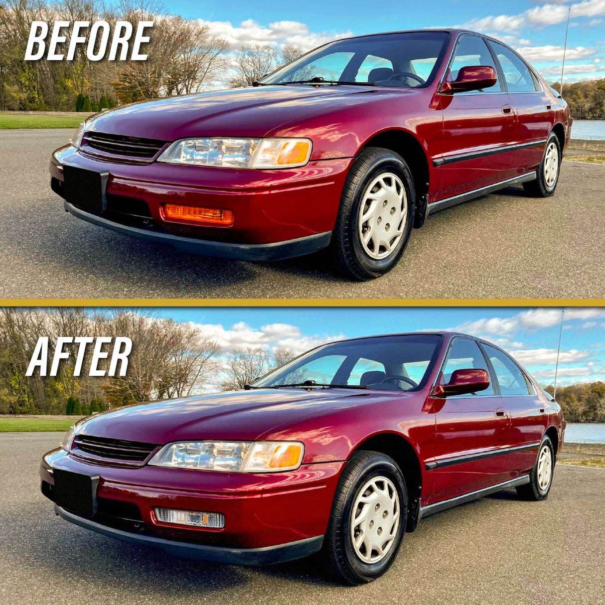 1994-1995 Honda Accord Depo Style Amber Bumper Lights