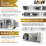 1994-1995 Honda Accord Depo Style Amber Bumper Lights