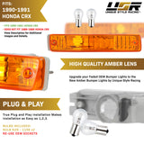 1990-1991 Honda Crx Depo Crystal 脢Amber Bumper Lights