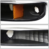 99-07 GMC Sierra Yukon Black Amber Corner Bumper Lights 2PC