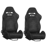 Bull Boost Adjustable Racing Lowered Ultra Max Bucket Seat w/ Seat Rails