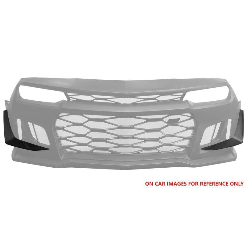 2014-2024 Chevrolet Camaro ZL1 Style Front Bumper Side Canards ABS 2PC