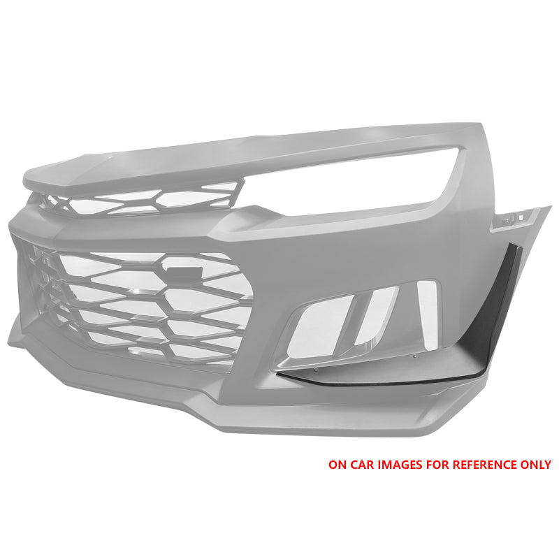 2014-2024 Chevrolet Camaro ZL1 Style Front Bumper Side Canards ABS 2PC
