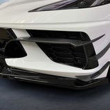 2020-2025 Chevrolet Corvette IKON Front Canard Splitter Carbon Fiber