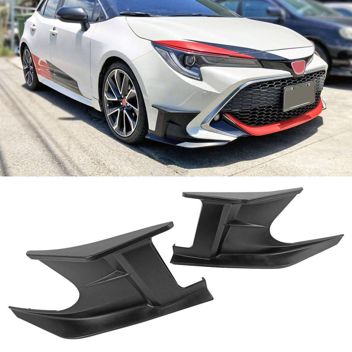 2019-2024 Toyota Corolla Auris 5-Door Front Bumper Canards