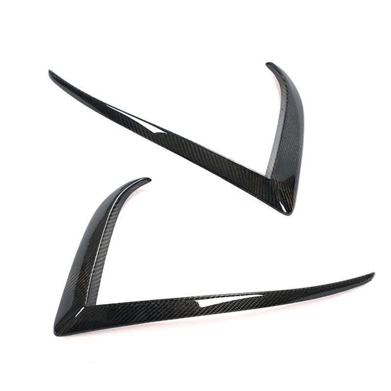 2021-2026 Tesla Model S Gloss Black Front Canard Splitter Carbon Fiber