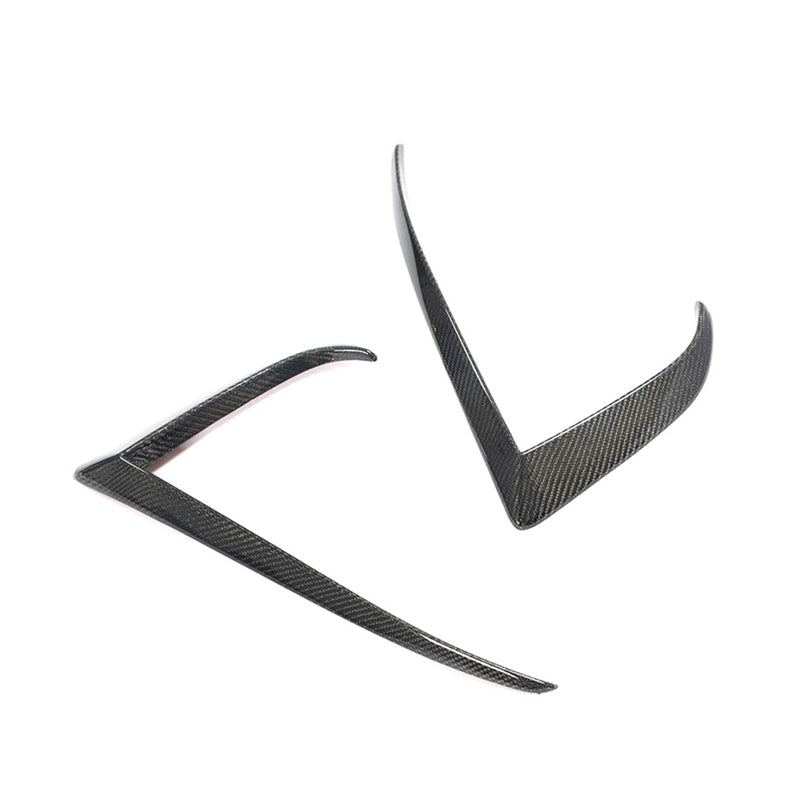 2021-2026 Tesla Model S Gloss Black Front Canard Splitter Carbon Fiber