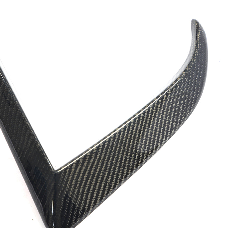 2021-2026 Tesla Model S Gloss Black Front Canard Splitter Carbon Fiber