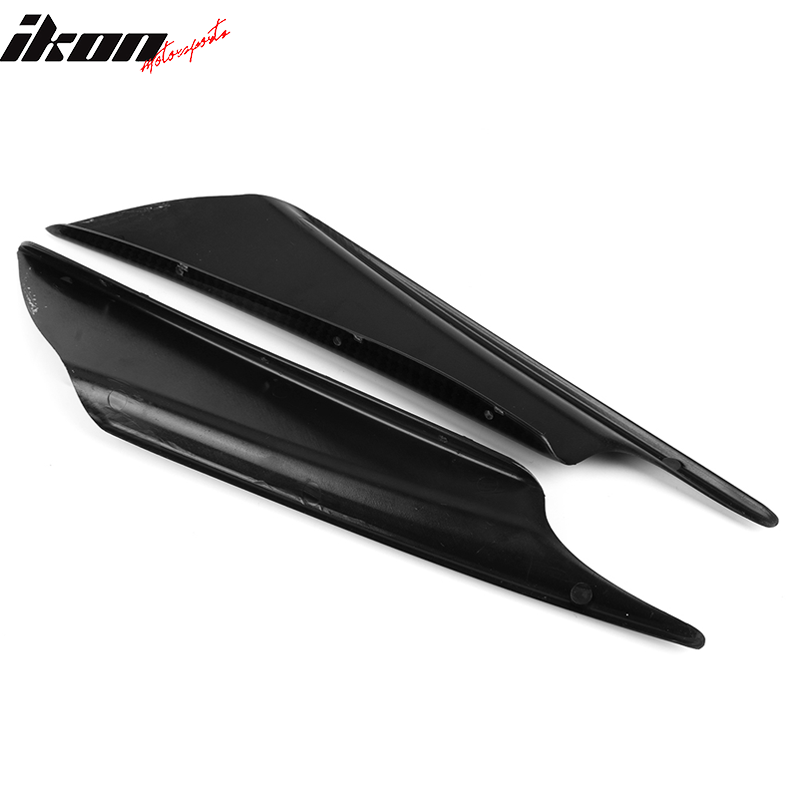 Universal Fit 36CM 2PC Front Bumper Lip Canards Carbon Fiber Print