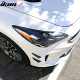 Universal V3 Style Front Bumper Lip Canards Splitters Fin 4Pc CF