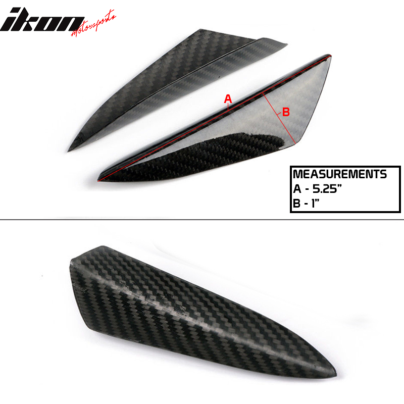 Universal V3 Style Front Bumper Lip Canards Splitters Fin 4Pc CF