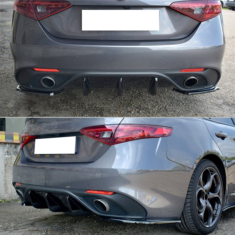 Rear Bumper Diffuser for Alfa Romeo Giulia 2017-2026 MX Style Unpainted PU