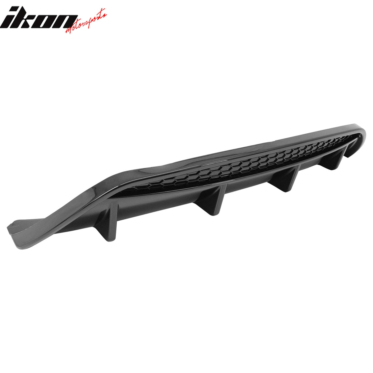 2017-2026 Alfa Romeo Stelvio Gloss Black V Style Rear Bumper Diffuser Guard ABS