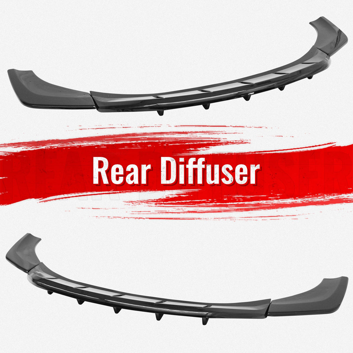 2023-2026 Alfa Romeo Tonale IKON Style Rear Bumper Diffuser 3PCS Gloss Black ABS