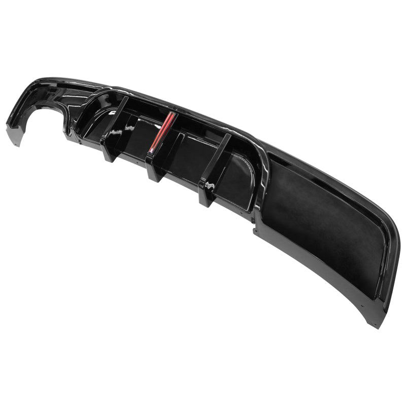2008-2013 BMW 1-Series E82 E88 MP Rear Diffuser W/ LED Gloss Black ABS