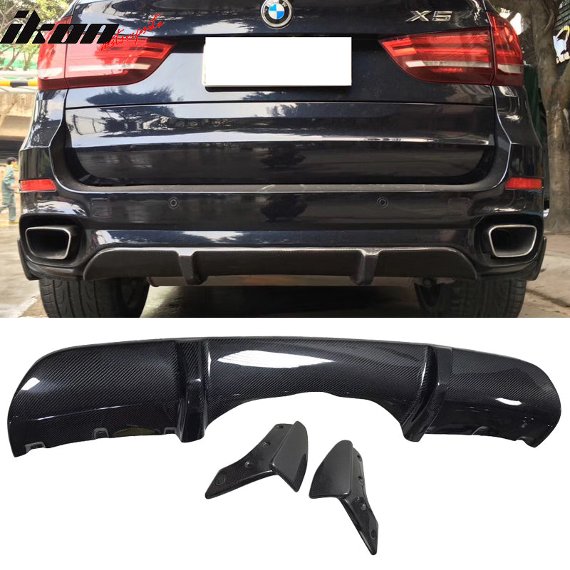 2014-2018 BMW F15 X5 MT MP Style 3PC Rear Diffuser Carbon Fiber
