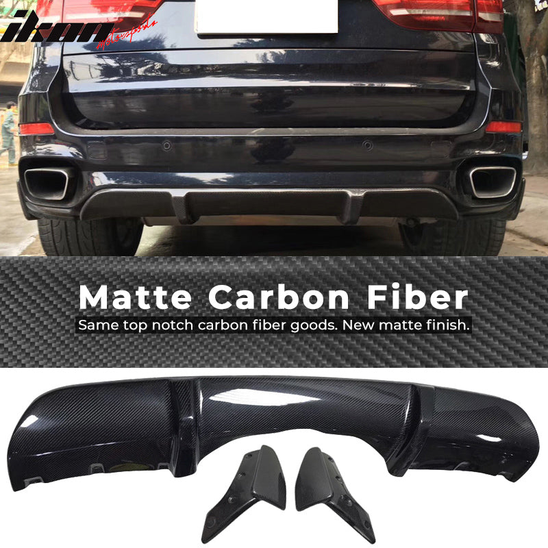 2014-2018 BMW F15 X5 MT MP Style 3PC Rear Diffuser Carbon Fiber