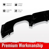 2012-2018 BMW 3 Series F30 F31 M Sport Rear Bumper Diffuser Lip Single Side Dual Exhaust Gloss Black PP
