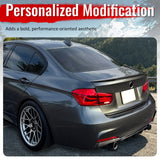2012-2018 BMW 3 Series F30 F31 M Sport Rear Bumper Diffuser Lip Dual Side Single Exhaust Carbon Fiber Print PP