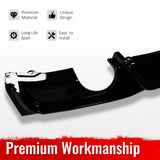 2012-2018 BMW 3 Series F30 F31 M Sport Rear Bumper Diffuser Lip Dual Side Single Exhaust Gloss Black PP
