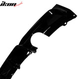 2012-2018 BMW 3 Series F30 F31 M Sport Rear Bumper Diffuser Lip Dual Side Single Exhaust Gloss Black PP