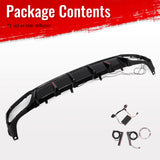 2019-2026 BMW X5 G05 M Sport Rear Diffuser Lip W/ LED Brake Light Gloss Black PP