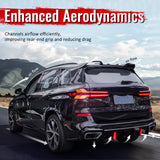 2019-2026 BMW X5 G05 M Sport Rear Diffuser Lip W/ LED Brake Light Gloss Black PP