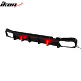 2019-2026 BMW X5 G05 M Sport Rear Diffuser Lip W/ LED Brake Light Gloss Black PP