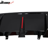 2019-2026 BMW X5 G05 M Sport Rear Diffuser Lip W/ LED Brake Light Gloss Black PP