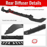 2019-2022 BMW Pre LCI G20 3 Series Rear Bumper Diffuser Lip M340 Style Square Tips Carbon Fiber Print