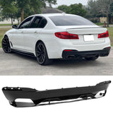 2017-2023 BMW 5 Series G30 M Sport Rear Diffuser Gloss Black MP Style