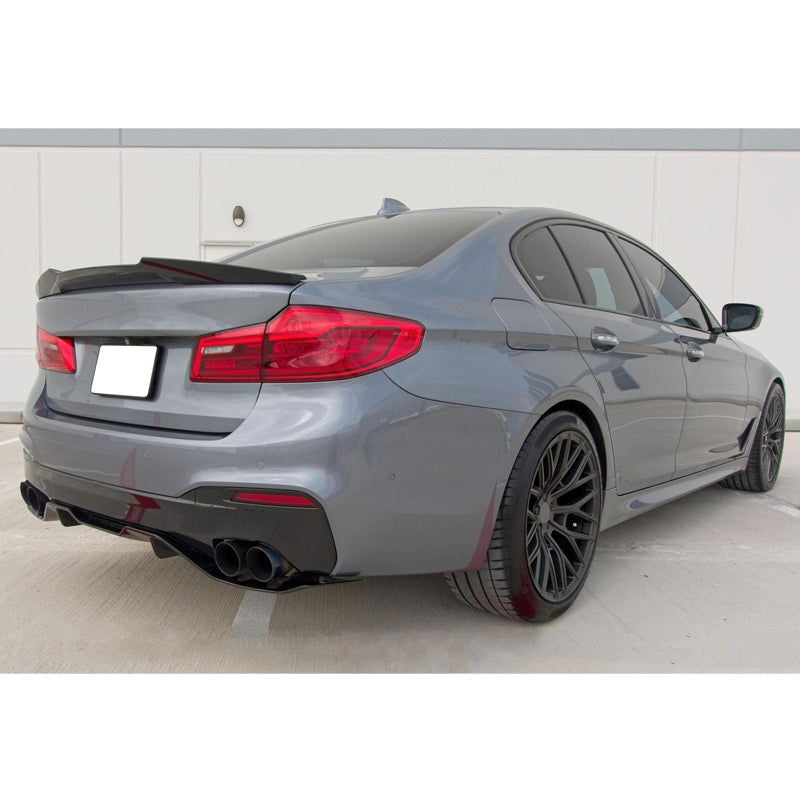 2017-2023 BMW 5 Series G30 M Sport Rear Diffuser Gloss Black MP Style