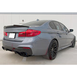 2017-2023 BMW 5 Series G30 M Sport Rear Diffuser Gloss Black MP Style