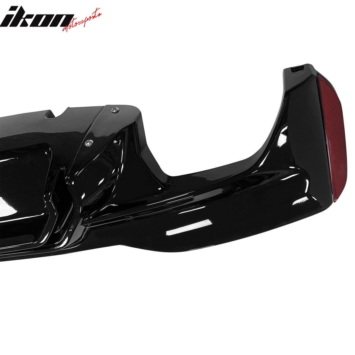 2017-2023 BMW G30 G31 G38 5 Series F90 M5 CS Style Rear Bumper Diffuser w/ LED Light Gloss Black PP