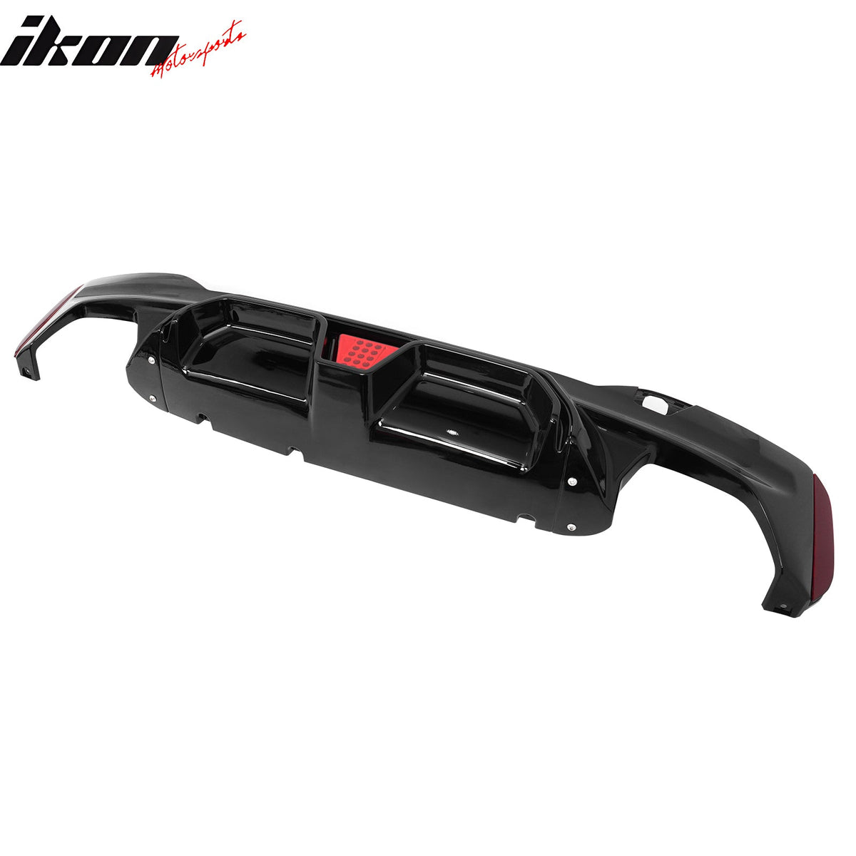 2021-2023 BMW G30 5 Series CS Style Rear Diffuser w/ LED Black Quad Exhaust