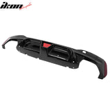 2021-2023 BMW G30 5 Series CS Style Rear Diffuser w/ LED Black Quad Exhaust