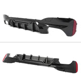 2017-2023 BMW G30 Rear Diffuser M5 MP Style Gloss Black& CF Print Fin