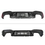 2017-2023 BMW G30 Rear Diffuser M5 MP Style Gloss Black& CF Print Fin