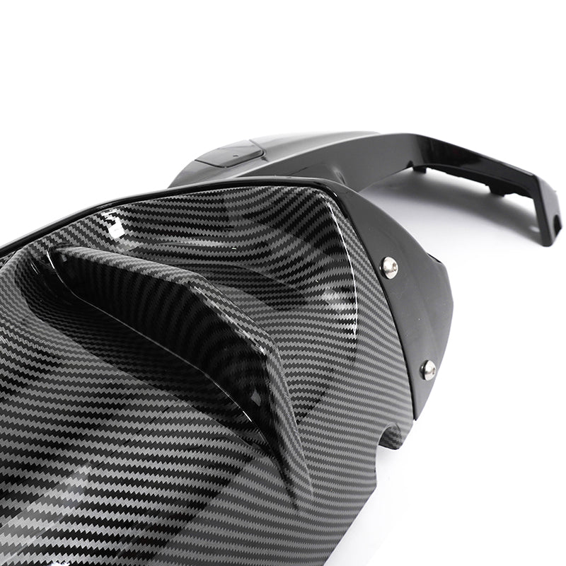 2017-2023 BMW G30 Rear Diffuser M5 MP Style Gloss Black& CF Print Fin