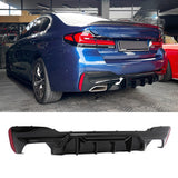 2017-2023 BMW G30 5 Series Gloss Black PP Rear Diffuser M5 MP Style