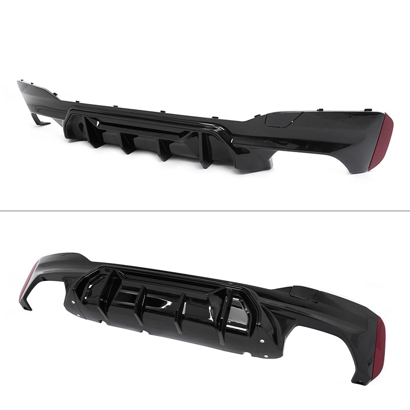 2017-2023 BMW G30 5 Series Gloss Black PP Rear Diffuser M5 MP Style