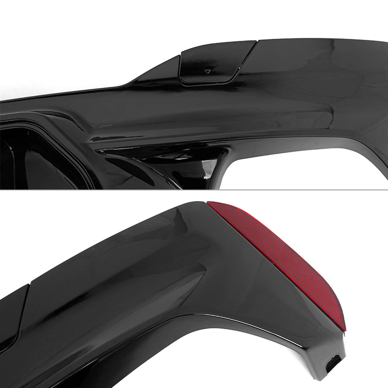 2017-2023 BMW G30 5 Series Gloss Black PP Rear Diffuser M5 MP Style