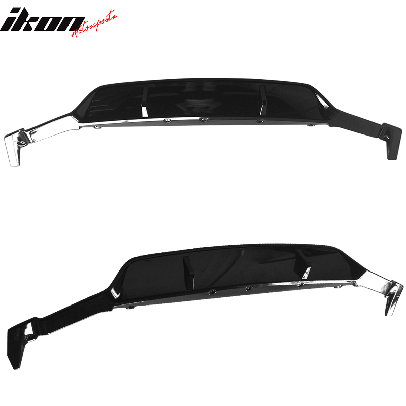 2017-2020 BMW G30 5 Series 3D Style Glossy Black Rear Bumper Diffuser