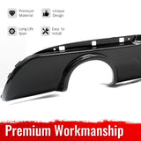 2015-2023 Chrysler 300 C Style Rear Diffuser Bumper W/ Round Tip Carbon Fiber Print PP