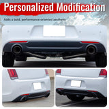 2015-2023 Chrysler 300 C Style Rear Diffuser Bumper W/ Round Tip Carbon Fiber Print PP
